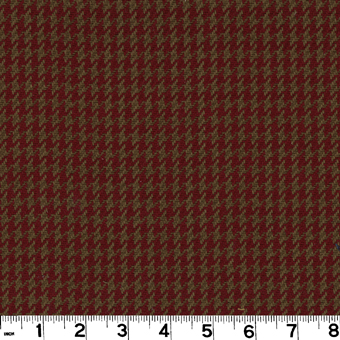 Roth and Tompkins D2130 HOUNDSTOOTH Fabric in BURGUNDY